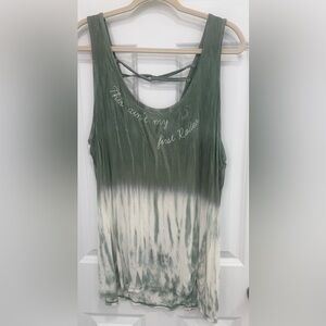 Maurices Olive and Cream Tank Top